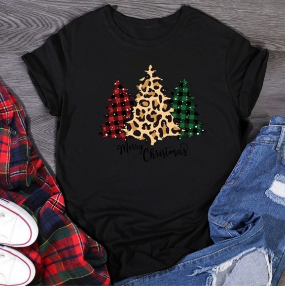 T&J Designs Tops - Christmas Tree Tee Shirt